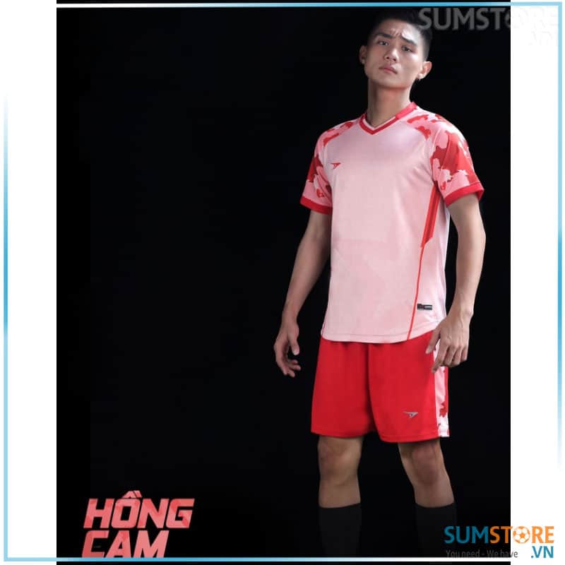 Đồ Đá Banh Không Logo Nam Nữ Mission Hồng- Áo Bóng Đá Thể Thao Nam Nữ Mới Chất Lượng Cao Cấp