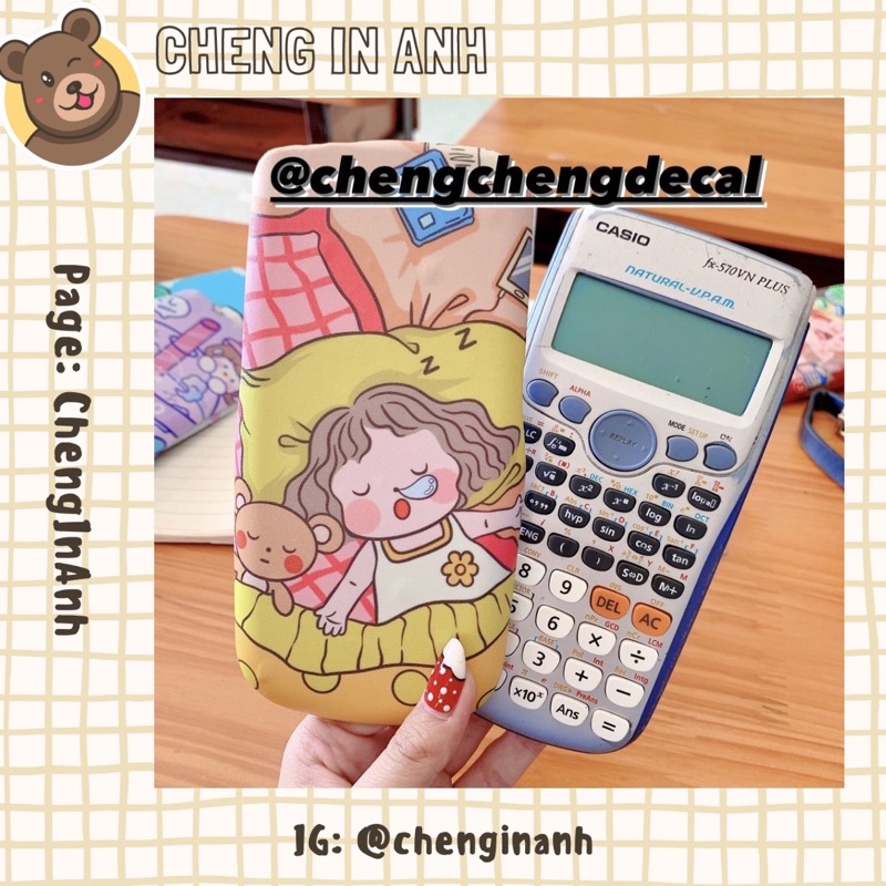 Miếng decal dán máy tính bỏ túi vinacal/casio