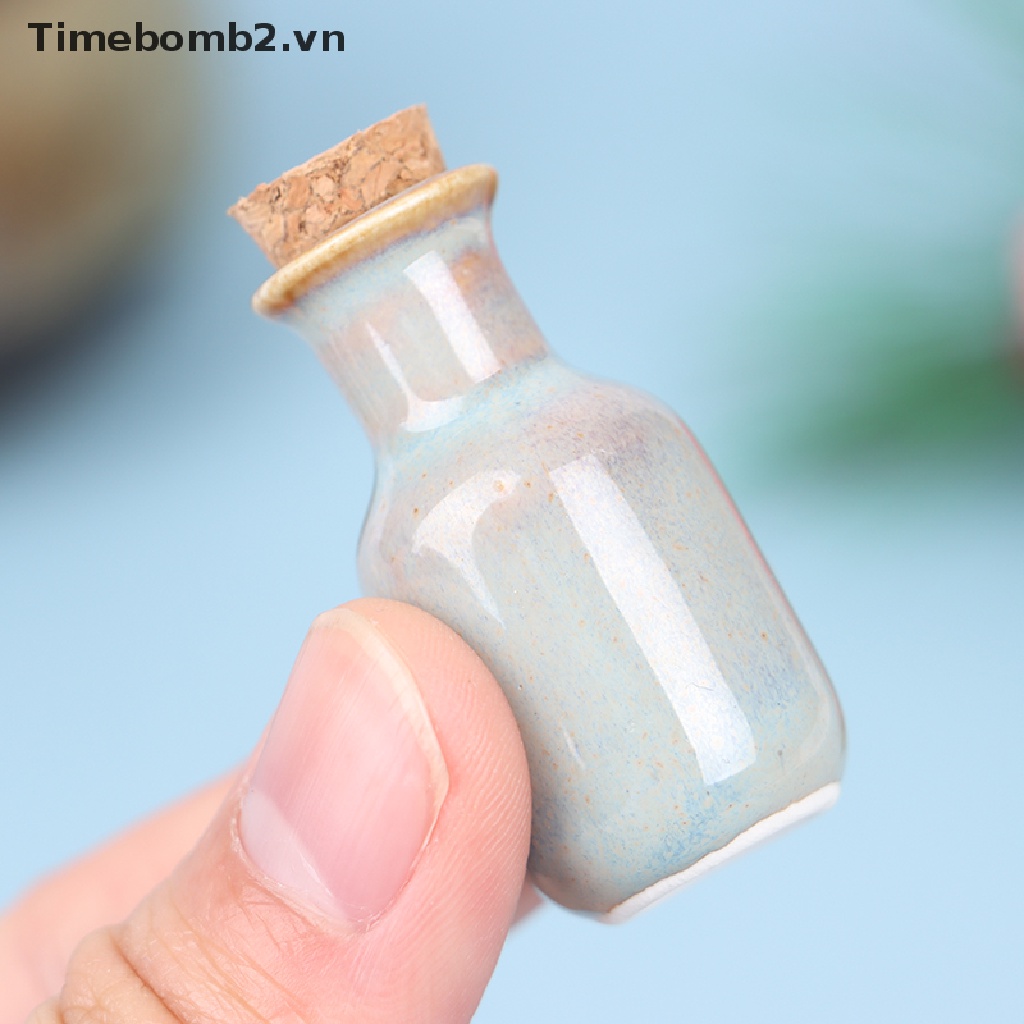 Bộ 2 Hũ Đựng Gia Vị Bằng Gốm Tỉ Lệ 1: 12 Trang Trí Nhà Búp Bê