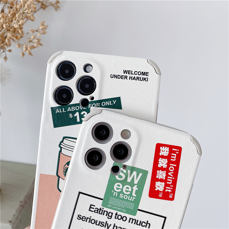 Ốp Lưng Da In Họa Tiết Đáng Yêu Cho Iphone 12 Pro Max Ip11 Pro Max 7 8 Plus Se | BigBuy360 - bigbuy360.vn