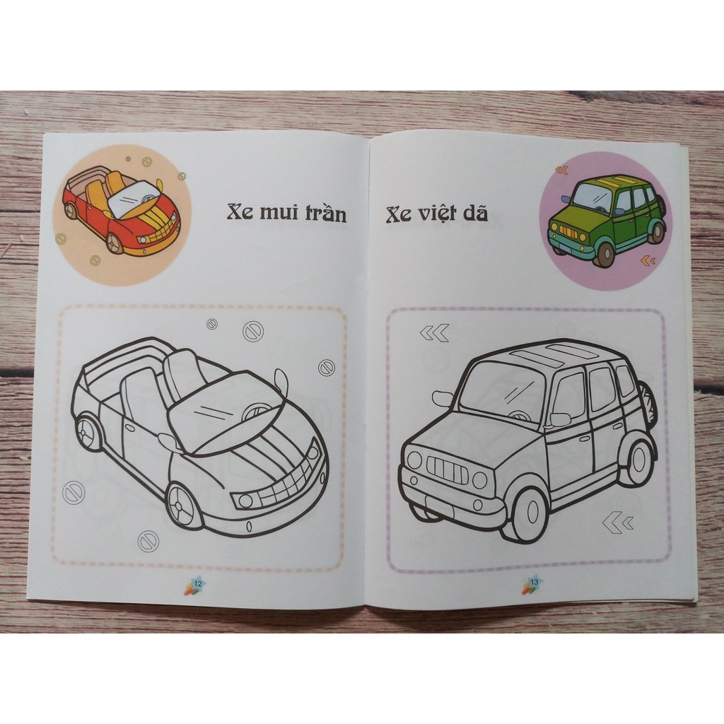 Sách - 123 nào ta tô màu! - Phương tiện giao thông
