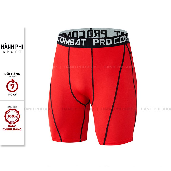 Quần Legging thể thao nam PRO COMBAT Dáng ngắn - Quần giữ nhiệt nam dạng đùi chuyên GYM Bóng Rổ Đá Banh QL01 | WebRaoVat - webraovat.net.vn