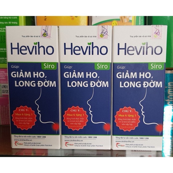 Siro Heviho hỗ trợ giảm ho, đau rát họng, long đờm, chai 100ml - Hàng chính hãng