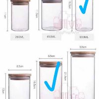 Lọ thủy tinh nắp gỗ 650ml