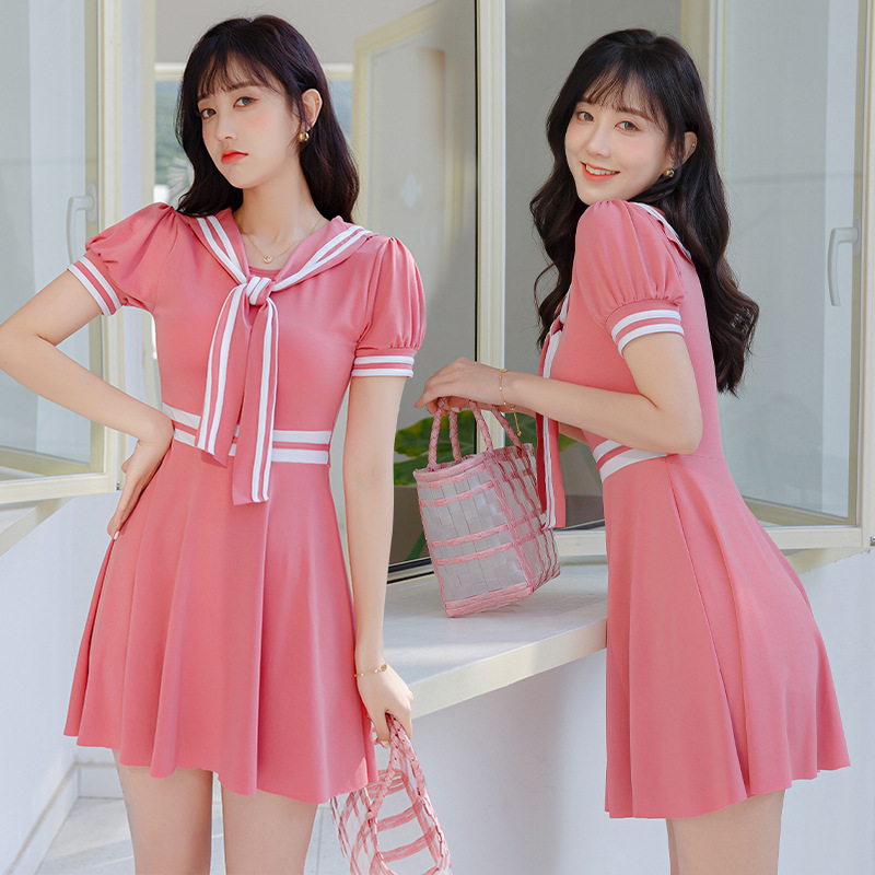 Đồ Bơi 2 Mảnh Tay Ngắn Màu Trơn Phong Cách Thể Thao | BigBuy360 - bigbuy360.vn