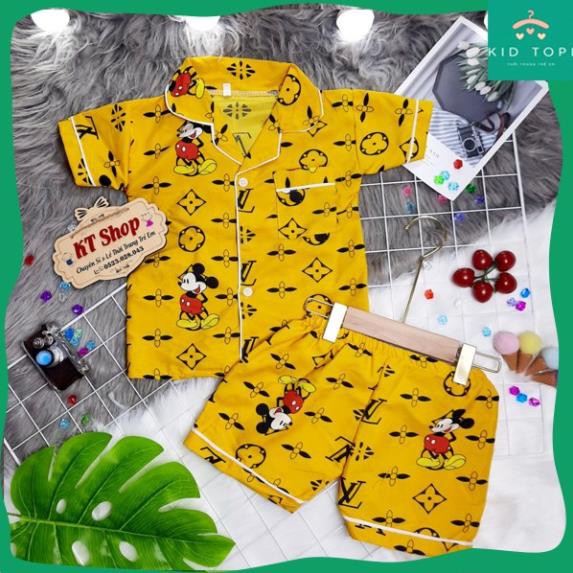 (10-24kg)💖100% vải KATE THÁI XỊN, KHÔNG PHA COTTON 💖Bộ Pijama cộc tay trẻ em |bộ pizama | đồ ngủ | đồ đi biển cho bé ⋆