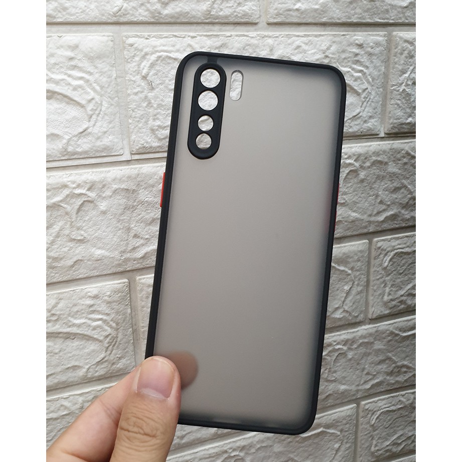 Ốp nhám viền cao su bảo vệ camera Oppo A91