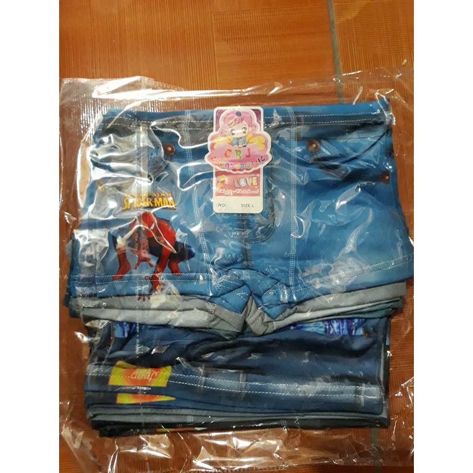Bộ 10 quần sịp đùi bé trai vải cotton giả bò đẹp