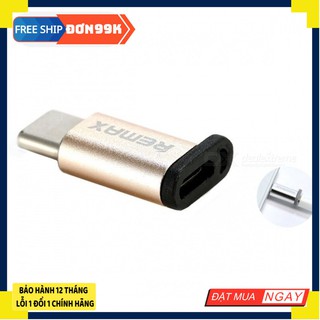 Đầu chuyển đổi từ micro usb sang usb type c remax ra-usb1 - hàng chính hãng rẻ nhất shopee 2020