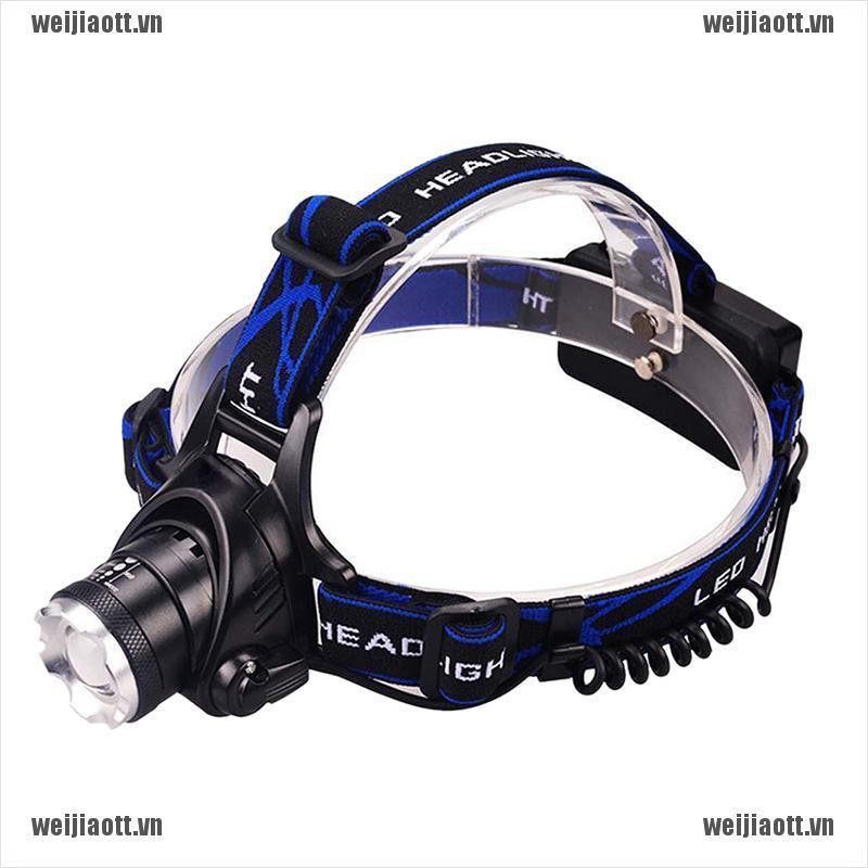 Đèn Pin Đeo Đầu Wjiao 12000lm Xm-L Xml T6 Led 18650