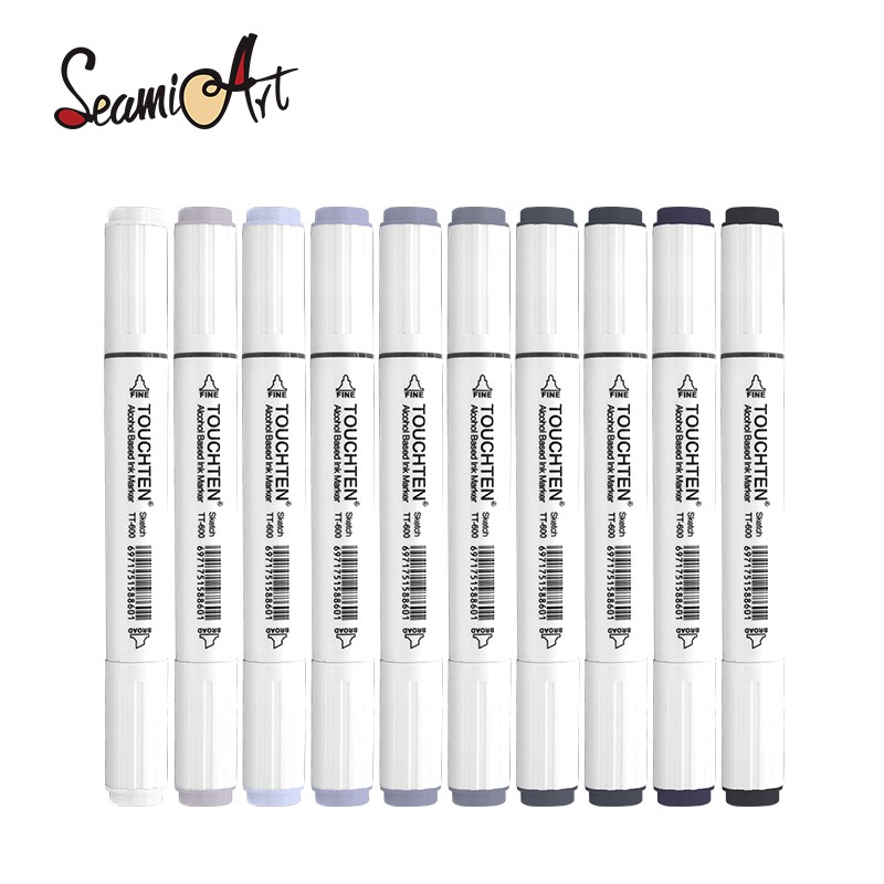 Bút Đánh Dấu SeamiArt 10 Màu Xám / 20 Màu Xanh Dương Tiện Dụng