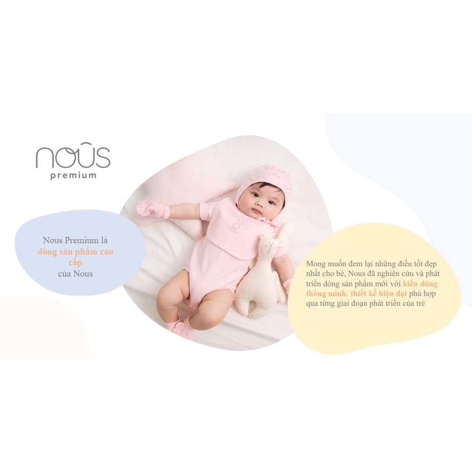Bộ bodysuit sơ sinh ngắn tay, dài tay mềm mát, thấm hút tốt bé trai và bé gái đủ màu - Nous Bình Dương Bipbipstore