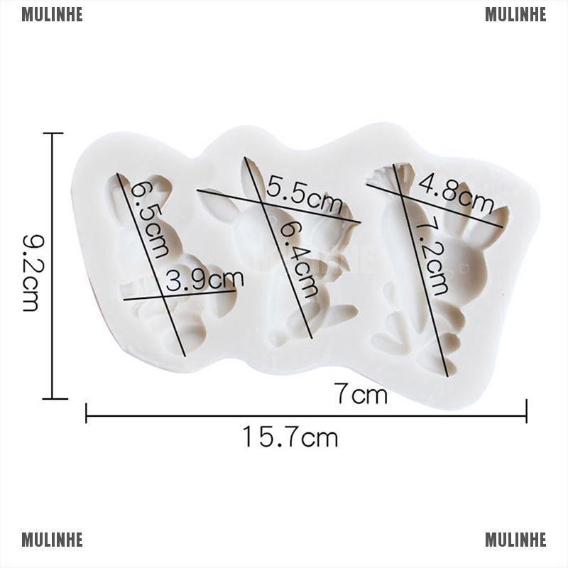 Khuôn silicone Tạo Hình Làm Bánh Kẹo Hình Thỏ Phục Sinh DIY