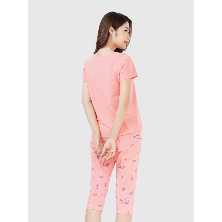 Bộ mặc nhà áo cộc tay quần lửng Cotton Winny 21288 Giá 465.000đ