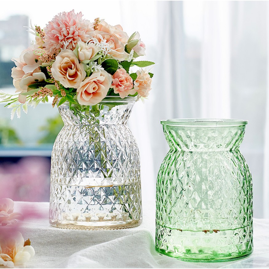 Bình hoa thủy tinh phong cách Bắc Âu 16cm PT004-1 - Lọ Cắm Hoa