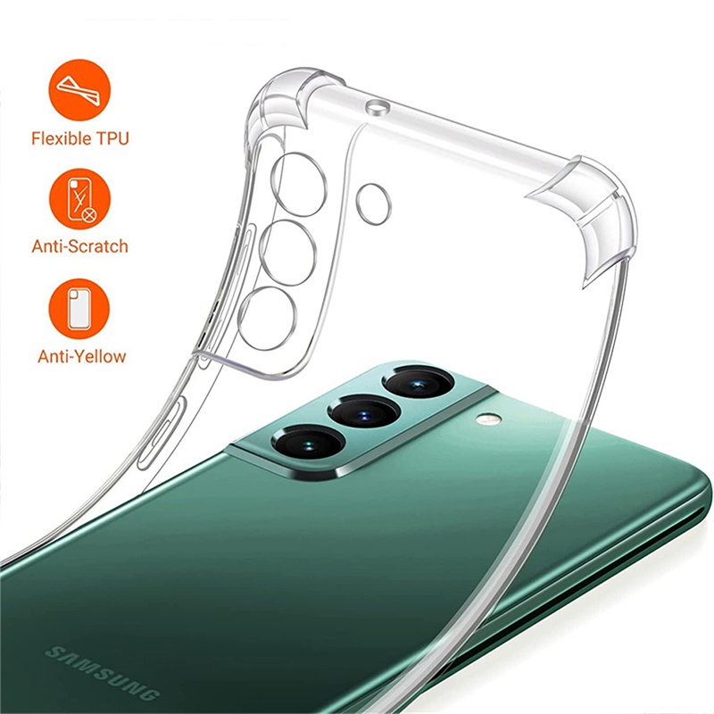 Ốp Điện Thoại Silicon Mềm Trong Suốt Chống Sốc Cho Samsung S22 Plus S22 S21 Ultra Plus S20 FE A32 A52 A72 A22 5G