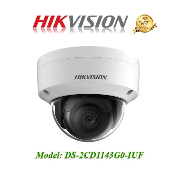 Camera IP dome 4MP Hikvision DS-2CD1143G0-IUF tích hợp Mic Thu Âm - Hàng chính hãng