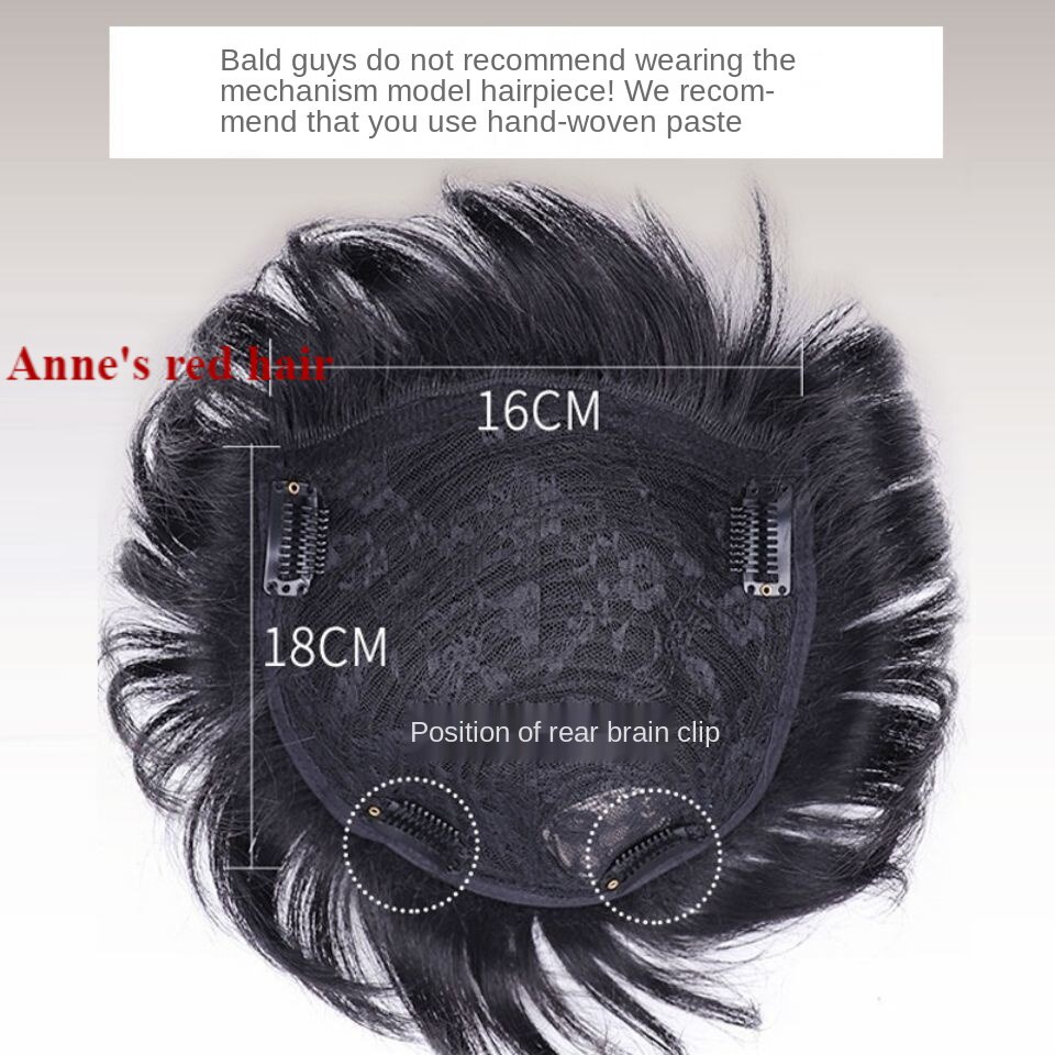 Tóc giả ngắn màu đen thoáng khí cho nam