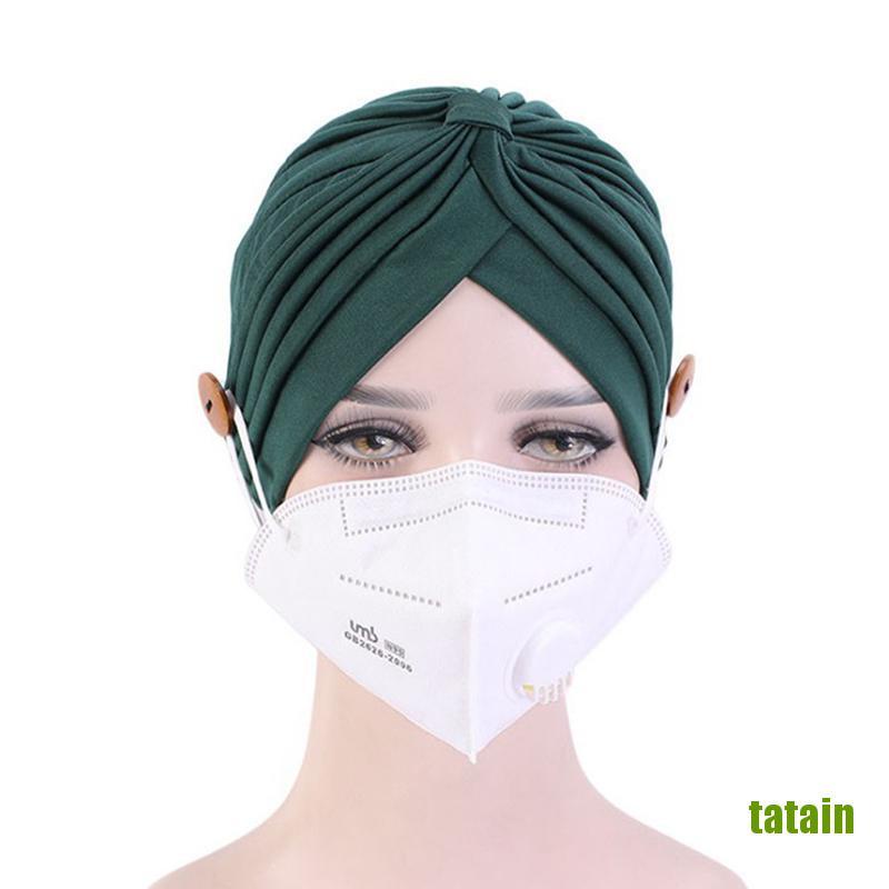 Mũ Turban Có Nút Cài Bảo Vệ Tai Cho Người Lớn