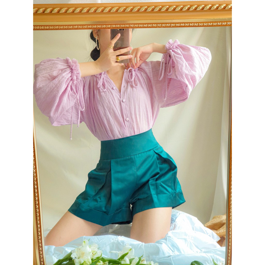 Áo Gypsyshirt màu mới tay áo và cổ được xé tua thủ công | BigBuy360 - bigbuy360.vn
