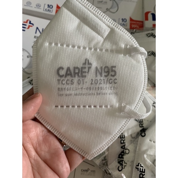 Khẩu trang 5 lớp N95 Care+ vô bọc từng cái ( Hộp 10 cái )