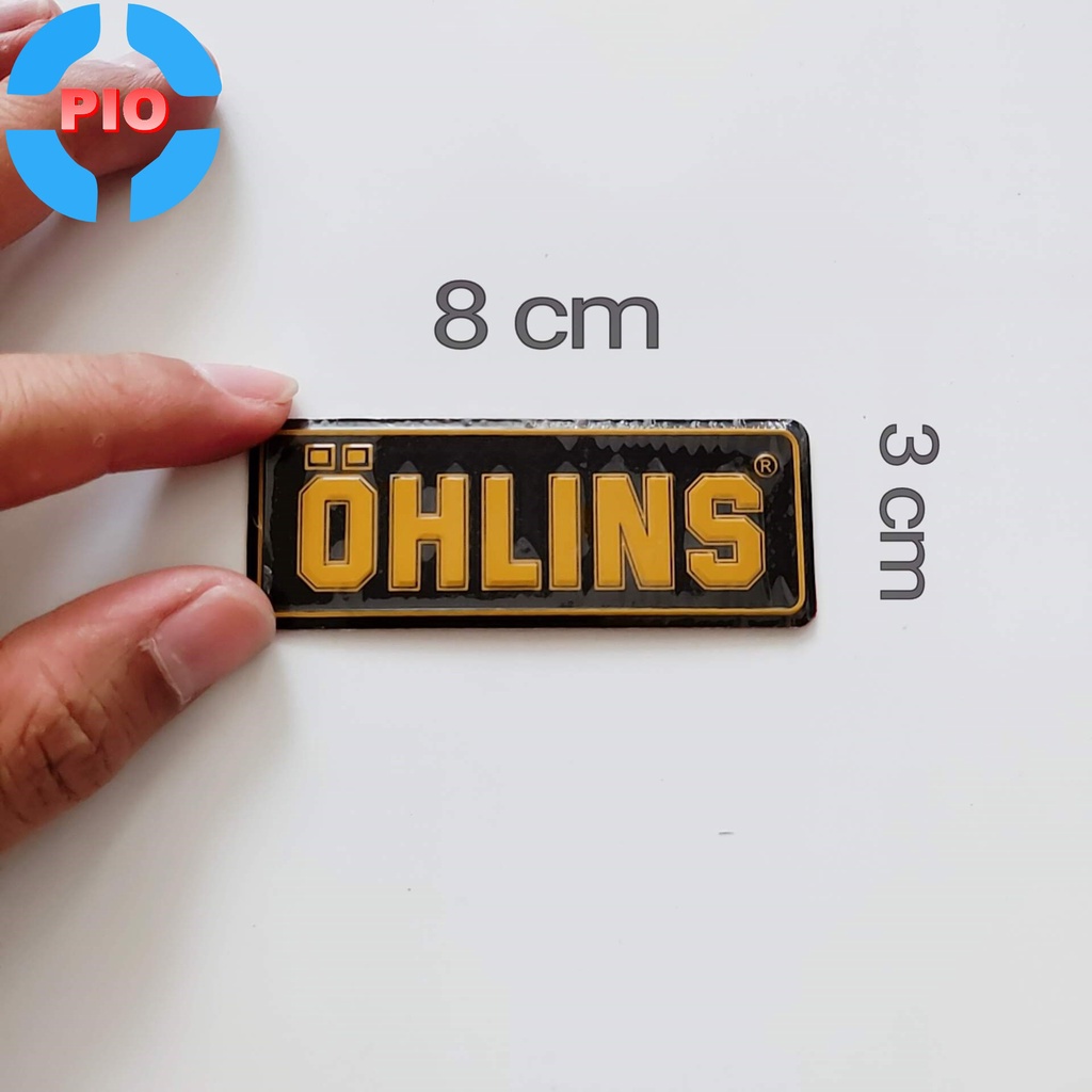 Tem Nhôm Dán Pô Xe, Ống Xả Xe Gắn Máy OHLINS