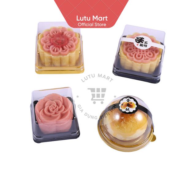 Hộp Đựng Bánh Trung Thu, Set 10 Hộp Đựng Bánh Trung Thu 50Gr, 100Gr - Lutu Mart