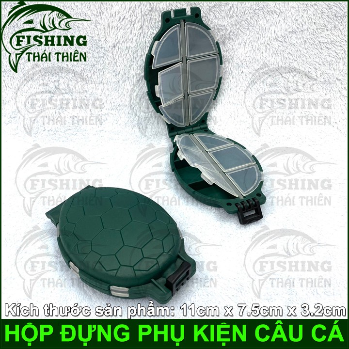 Hộp Rùa Xanh Đựng Phụ Kiện Câu Cá Lưỡi Câu Chì Khóa Ma Ní Hạt Chặn Khóa Link