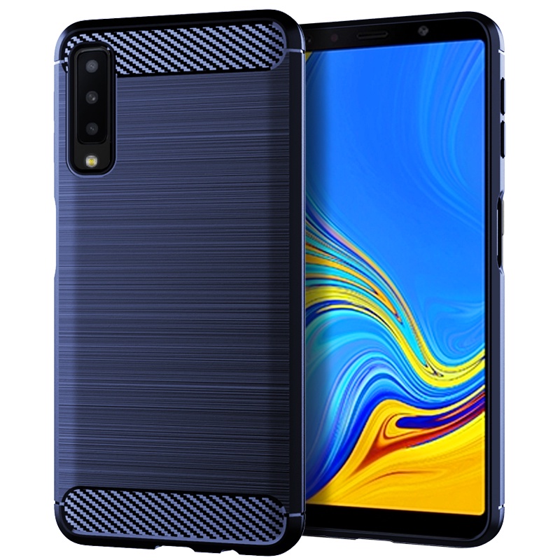 Ốp Điện Thoại Dẻo Sợi Carbon Cho Samsung Galaxy A6 A9 A8 Plus A7 2018 J3 J7 J2 Pro J4 Prime / Plus J6 J7 J8 2018 J7 A7 A5 2017 A10e