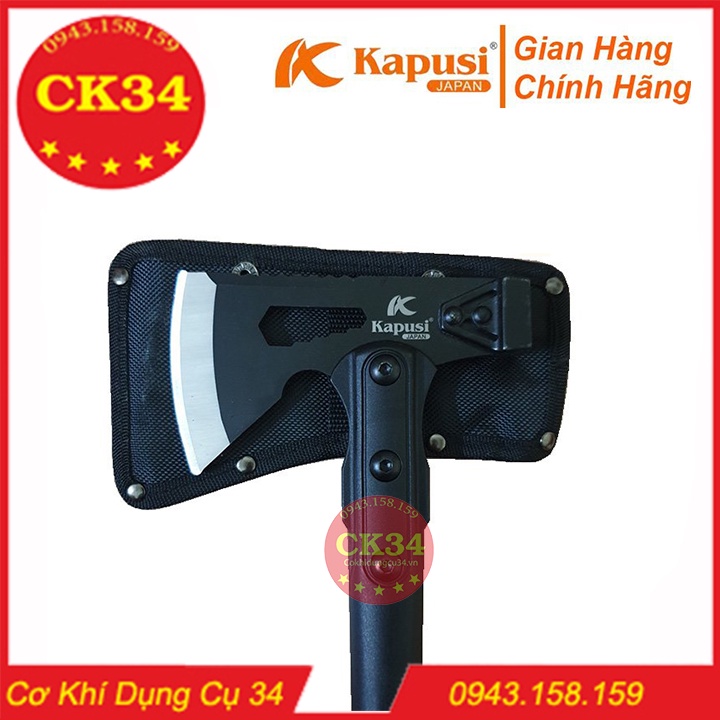 Rìu đa năng KAPUSI JAPAN chuyên dụng bổ củi, đi rừng, làm vườn... Tiện dụng cho mọi gia đình