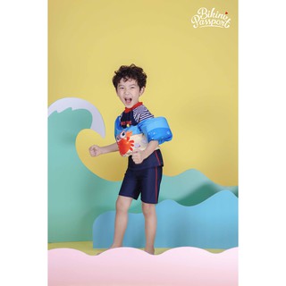 Đồ bơi áo tắm em bé BIKINI PASSPORT KID-Hai mảnh quần lửng in họa tiết