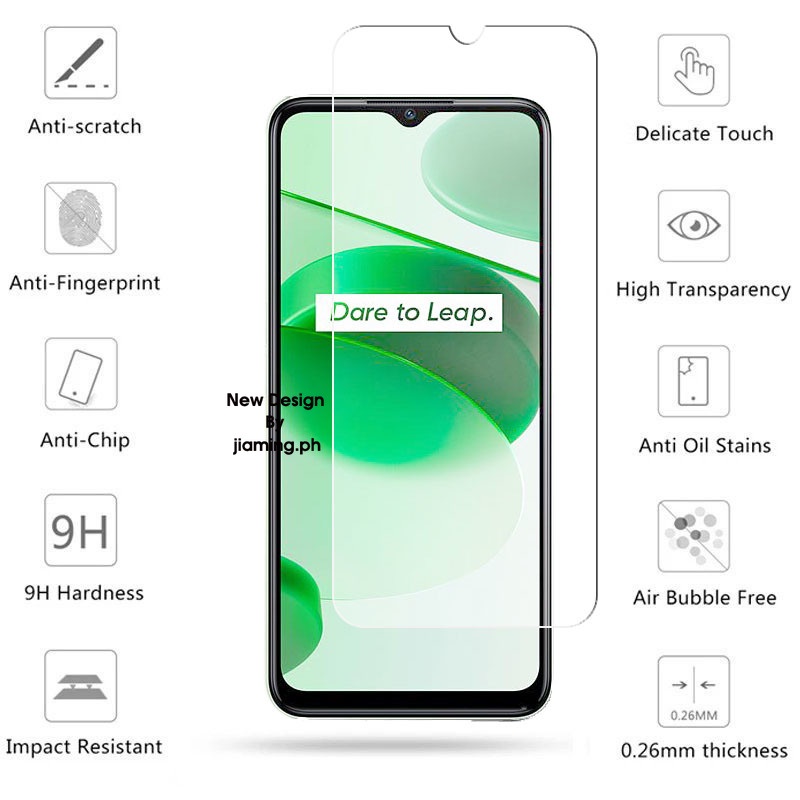 Ốp Điện Thoại Kính Cường Lực Cho Realme C35 C21 C21Y C25s C25 C11 2020 2021 C12 C15 8Pro 4G 5G 7Pro 8i 9i 5 5i 6i 5S C3 C25Y C20A OPPO A15 A15S A16 A16S 2 Trong 1