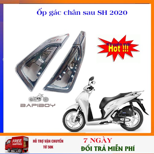 Ốp gác chân sau Sh 2020 crome