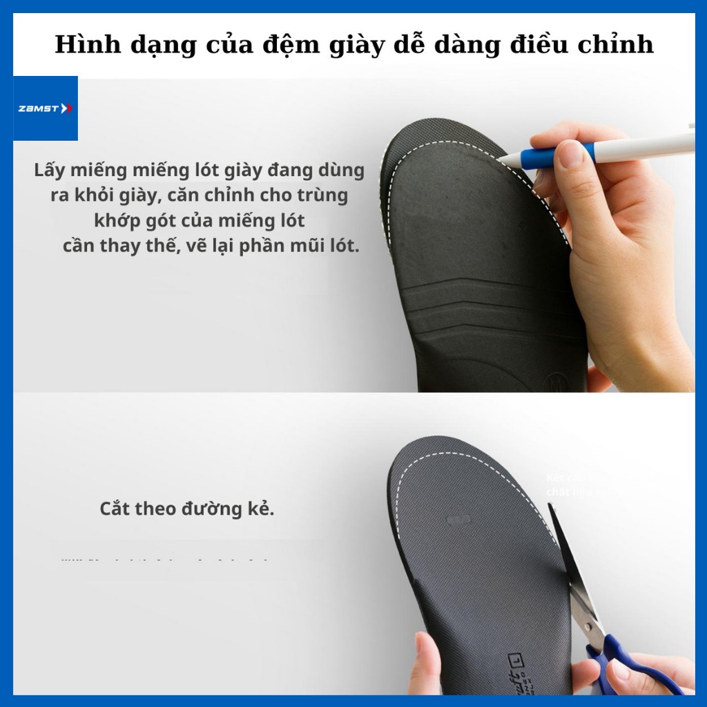 Lót giày thể thao ZAMST chính hãng Footcraft cushioned for WALK