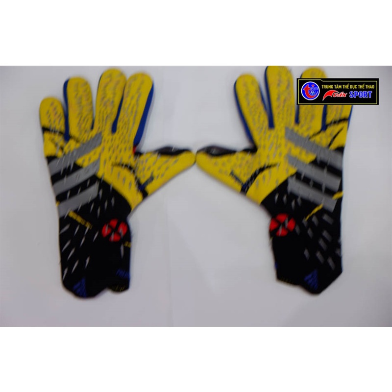 Găng tay thủ môn Predator Pro (không xương) - vàng đen(size8-9-10)