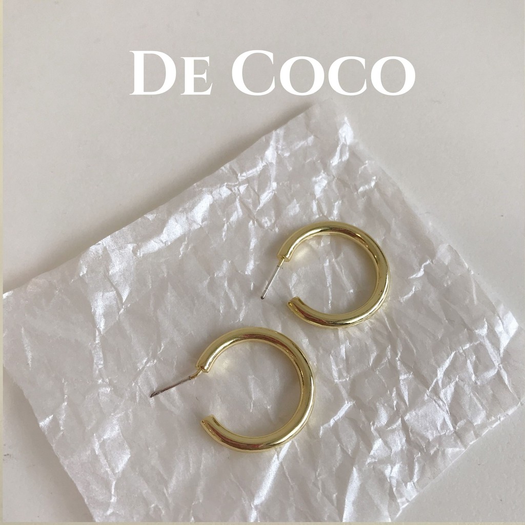 Khuyên tai nữ dáng tròn basic Ciara De Coco