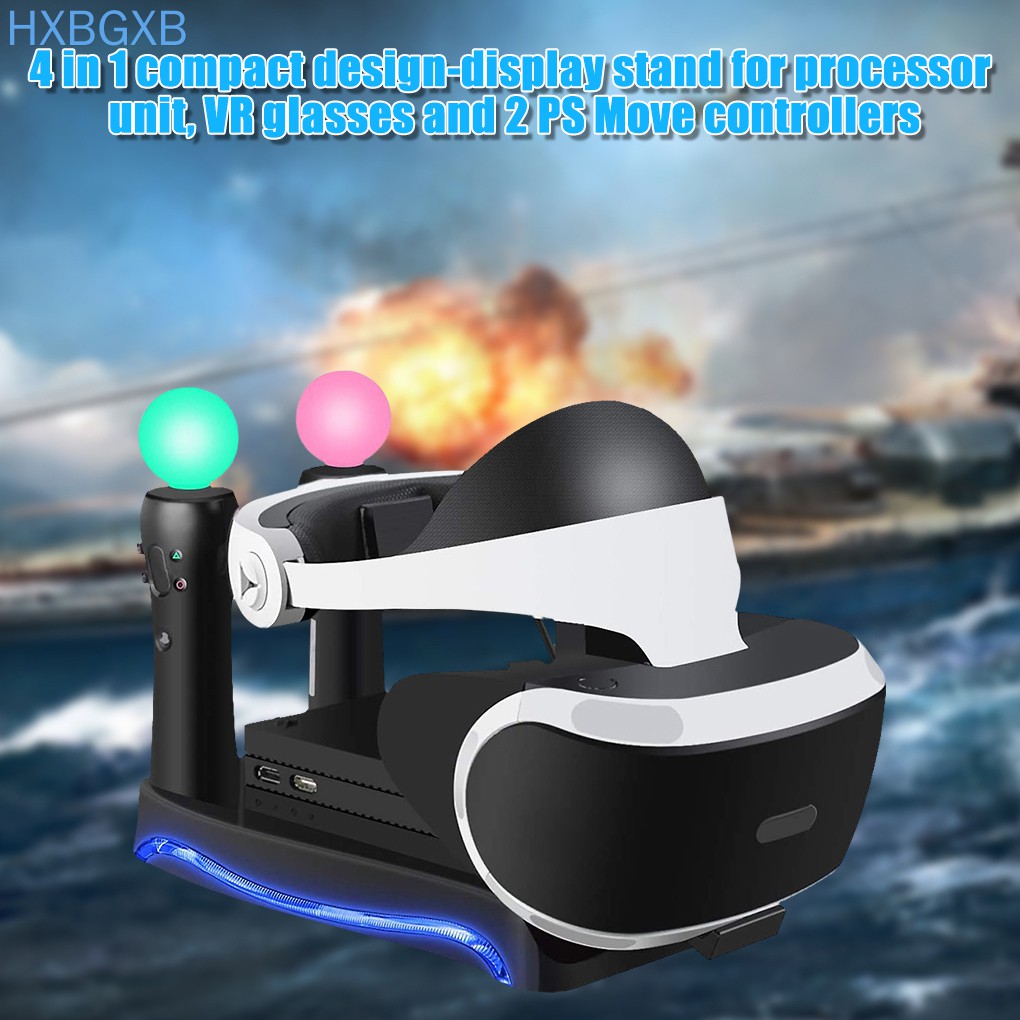 Đế Sạc 4 Trong 1 Cho Tay Cầm Chơi Game Psvr Ii / Ps4 Vr Ii / Ps Vr