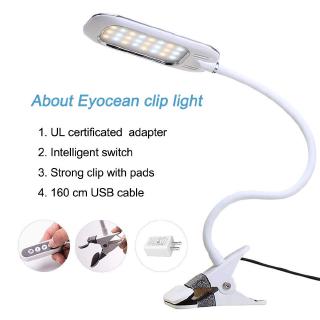 Đèn Đọc Sách Kẹp Bàn 3 Màu 11 Cấp Độ 5w