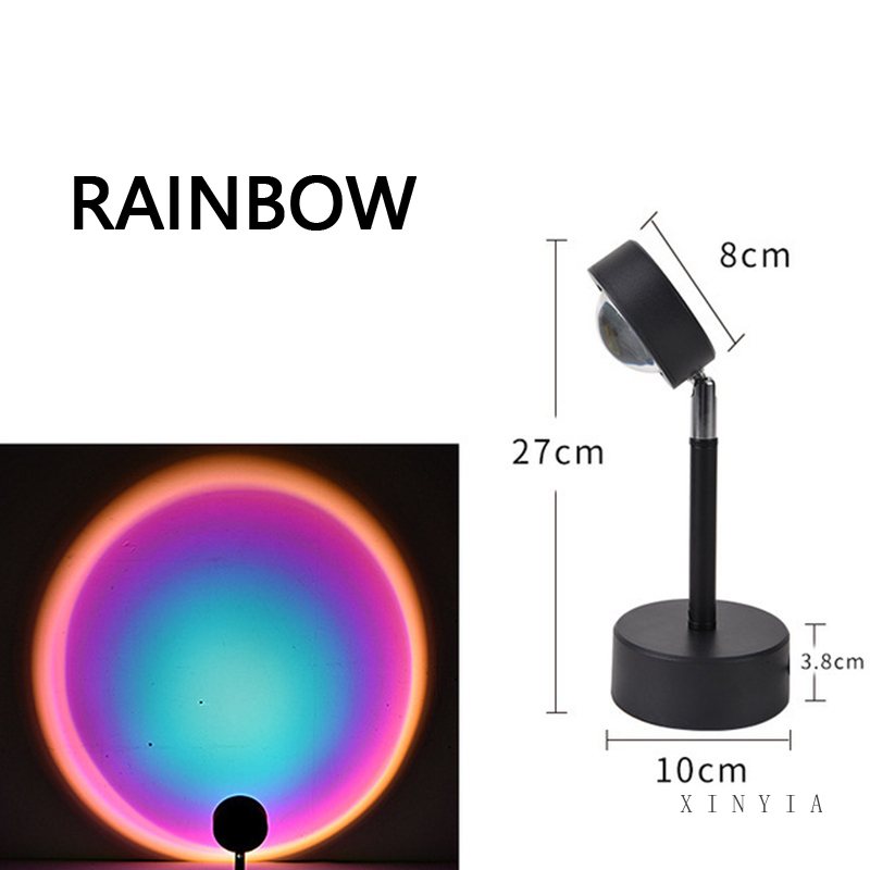 【-₱100 off】【ship 24h】Italian sunset light rainbow lamp sun never sets projection chandelier living room creative decoration floor lamp USB power supply sky light