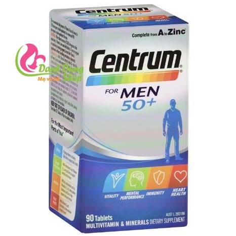 Vitamin tổng hợp CENTRUM MEN  LỌ 90 viên, chuẩn úc