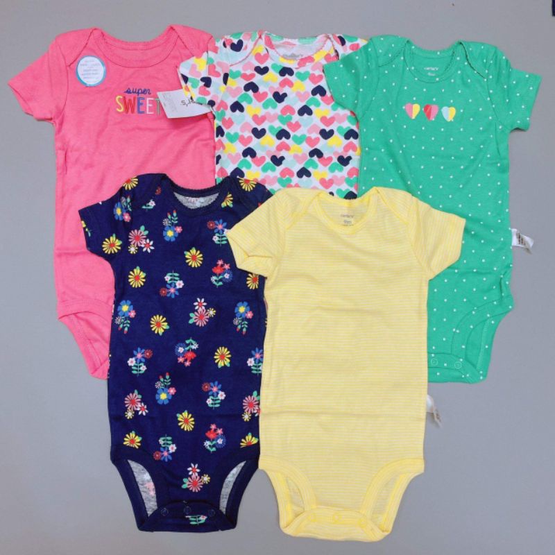 Set 5 body chip bé gái size 6-24M