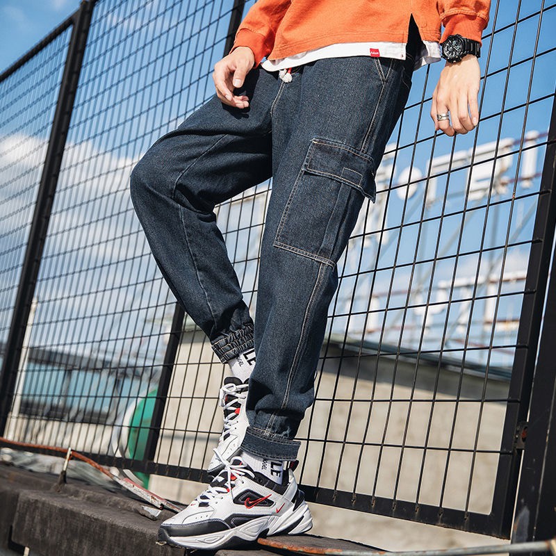 Quần Jeans Jogger Nam Phong Cách Hip Hop Năng Động