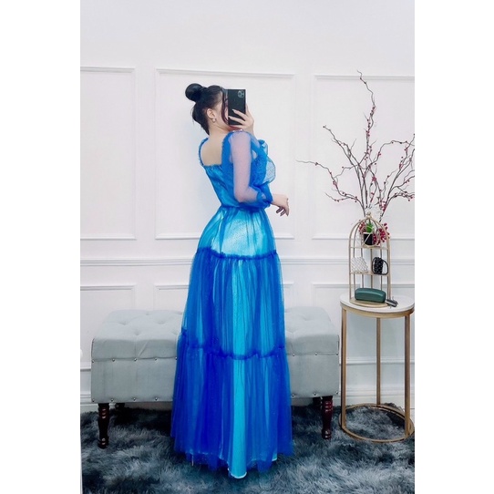 Đầm maxi dạ hội lưới nhũ lấp lánh sang trọng TRIPBLE T DRESS -size M/L (kèm ảnh/video thật) MS144Y
