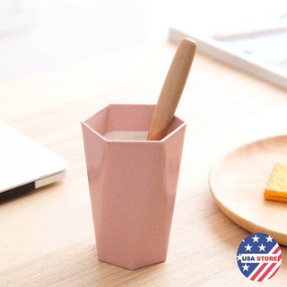 Cốc Đánh Răng Dáng Kim Cương Hiện Đại FK3 Size 10/12cm - Ly Uống Nước Lúa Mạch