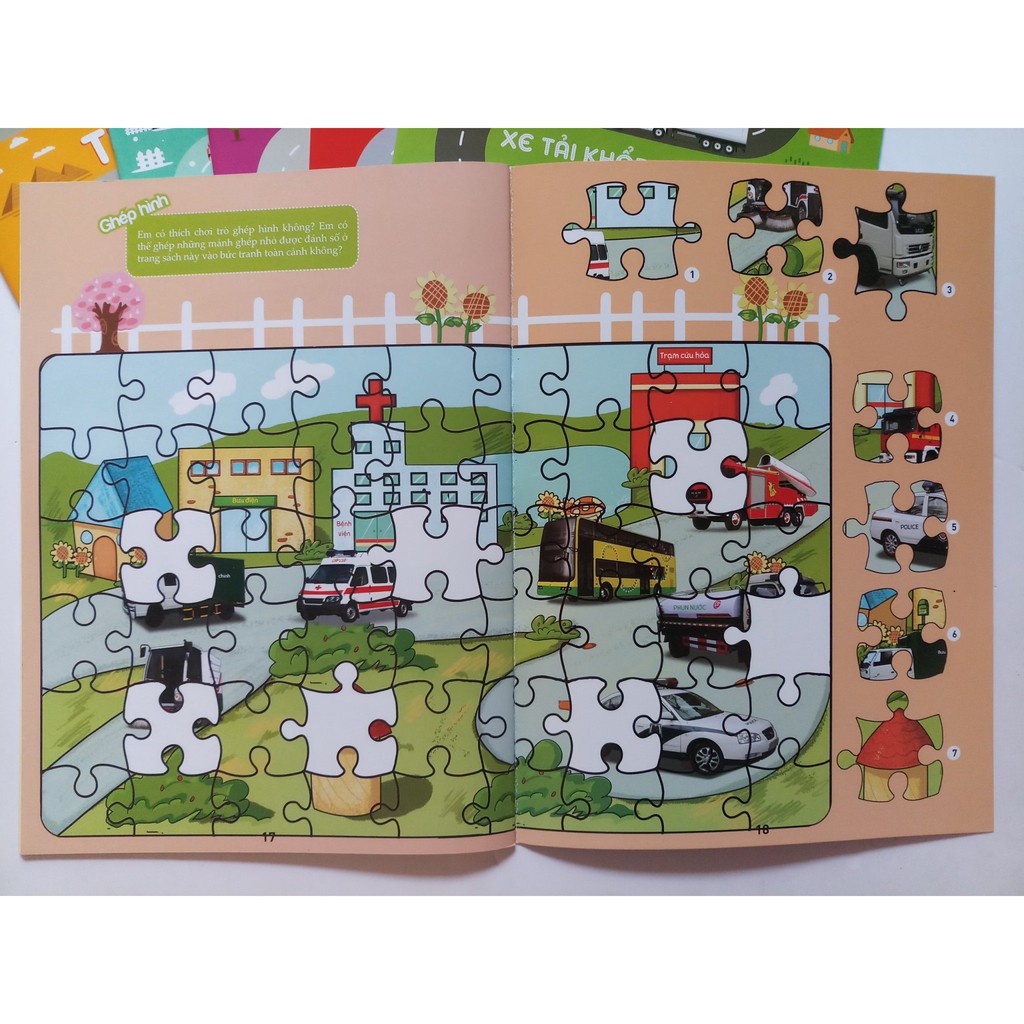 Sách - Bộ 6 Cuốn Dán Hình Ô Tô Thú Vị - Chọn Lẻ