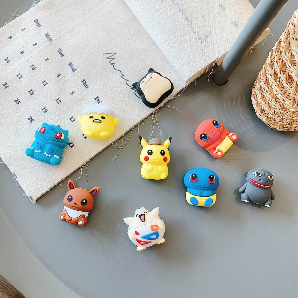 Phụ kiện bảo vệ dây cáp sạc truyền dữ liệu USB silicone dẻo thiết kế nhân vật hoạt hình đáng yêu