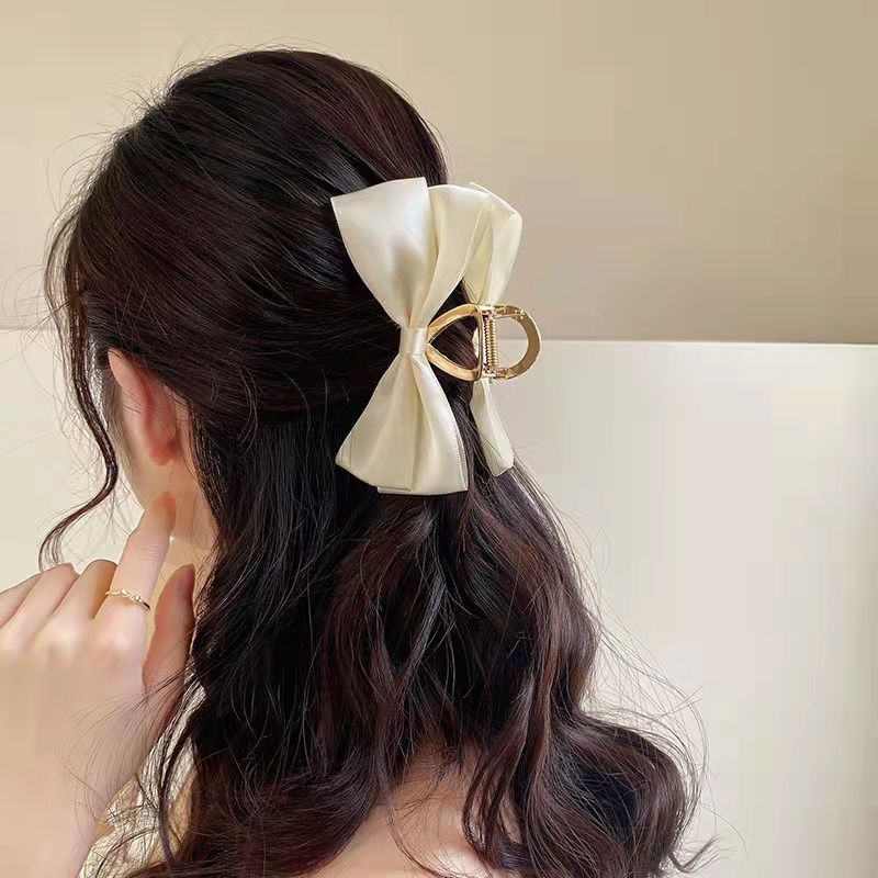 Kẹp Tóc Hình Nơ Cỡ Lớn Phong Cách Hàn Quốc Thời Trang Xinh Xắn Cho Nữ