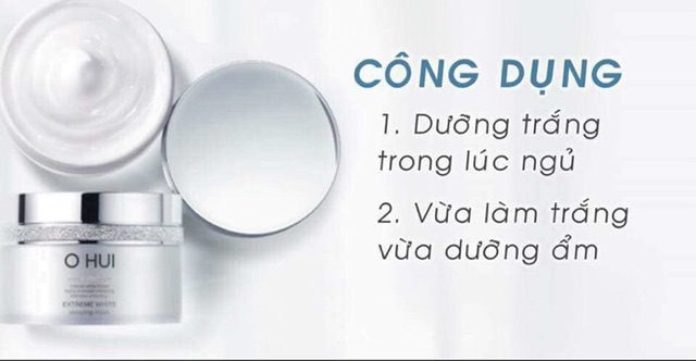Mặt nạ ngủ dưỡng trắng da không kích ứng Ohui Extreme White Sleeping Mask 100ml - mỹ phẩm Ohui Công ty chính hãng Hàn