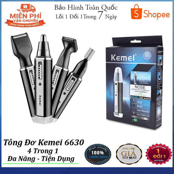 Máy Cạo Râu Đa Năng KEMEI 4 in 1 -  Máy Cạo Râu 3 Lưỡi Tròn Cao Cấp ES178 Tích Hợp Tông Đơ