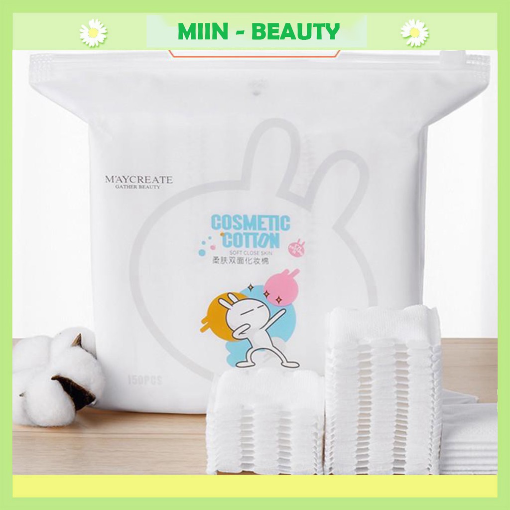 [Mã COSHOT11 hoàn 10% xu đơn 350K] Bông tẩy trang Maycreate 150 miếng Soft Close Skin Mẫu Mới BMS2